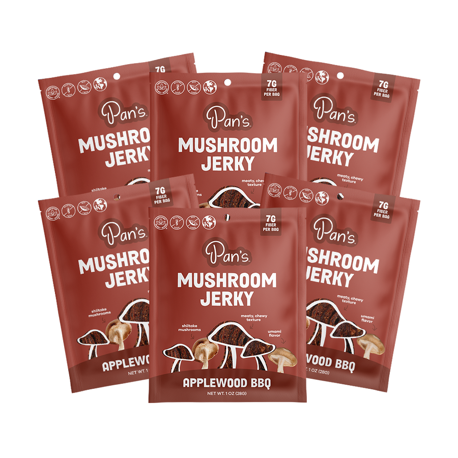 Applewood BBQ Mushroom Jerky - Single Serve Pack Z6